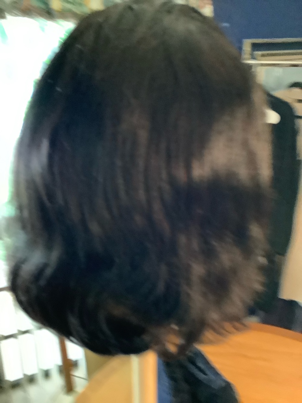 OMGHERHAIR Natural Human Hair Black Women's - Right Part Wig with baby hair